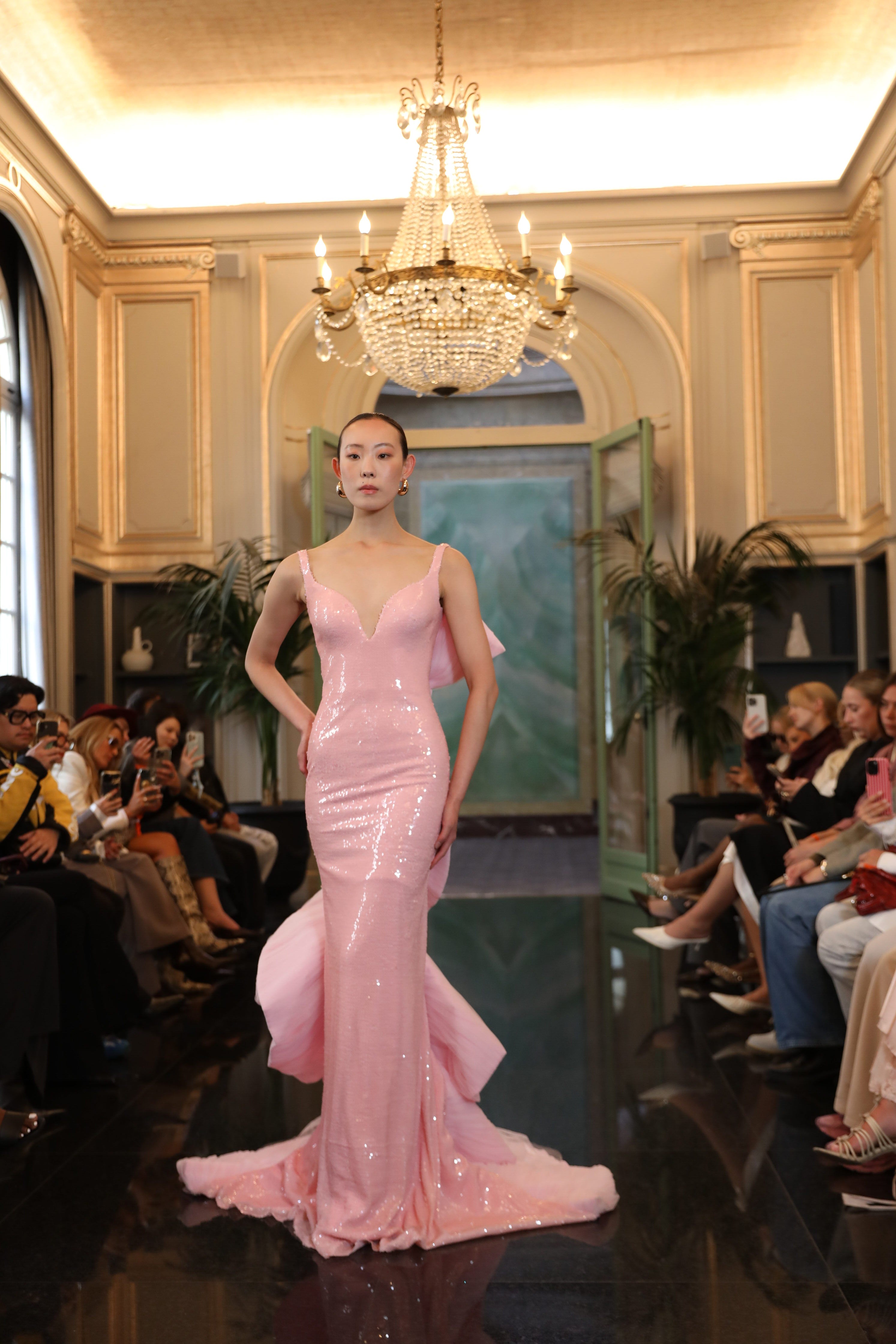 light pink sequin dress