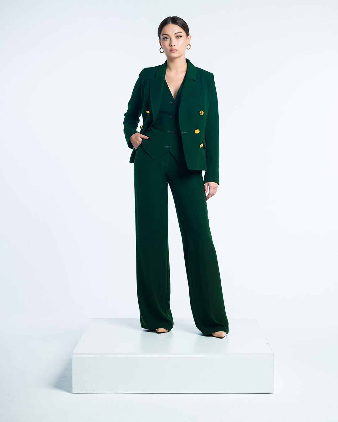 TEXTURED DOUBLE-BREASTED SUIT