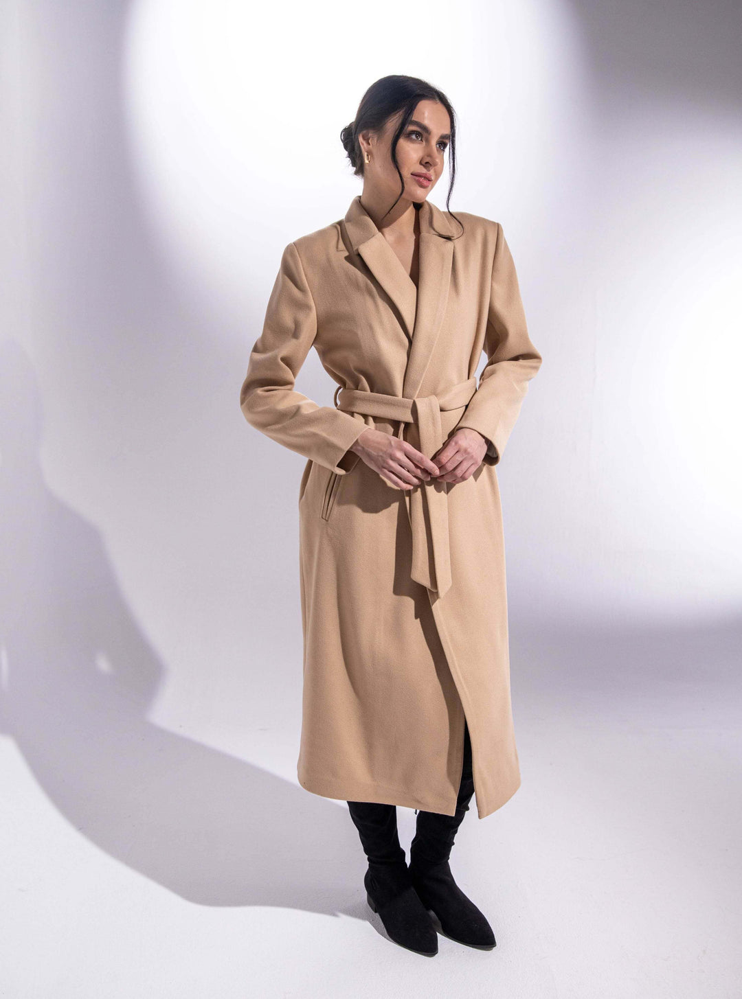 OVERSIZED LONG COAT WITH BELT