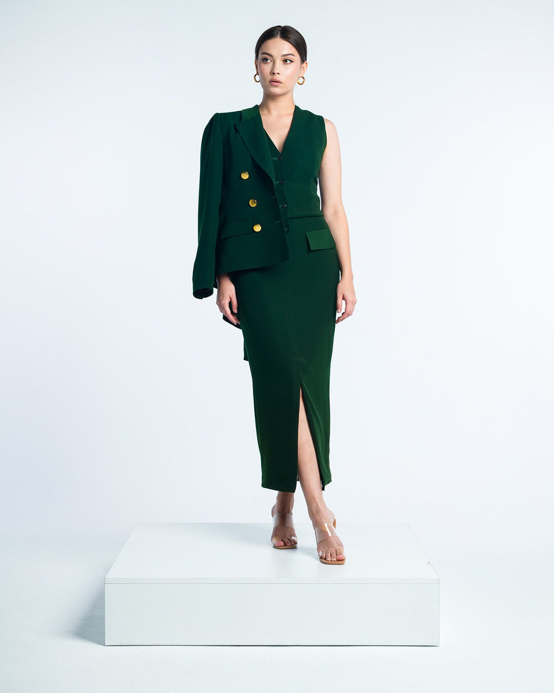 TEXTURED DOUBLE-BREASTED SUIT