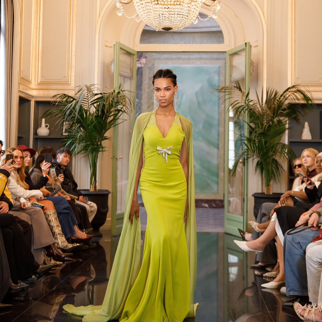 chartreuse green dress