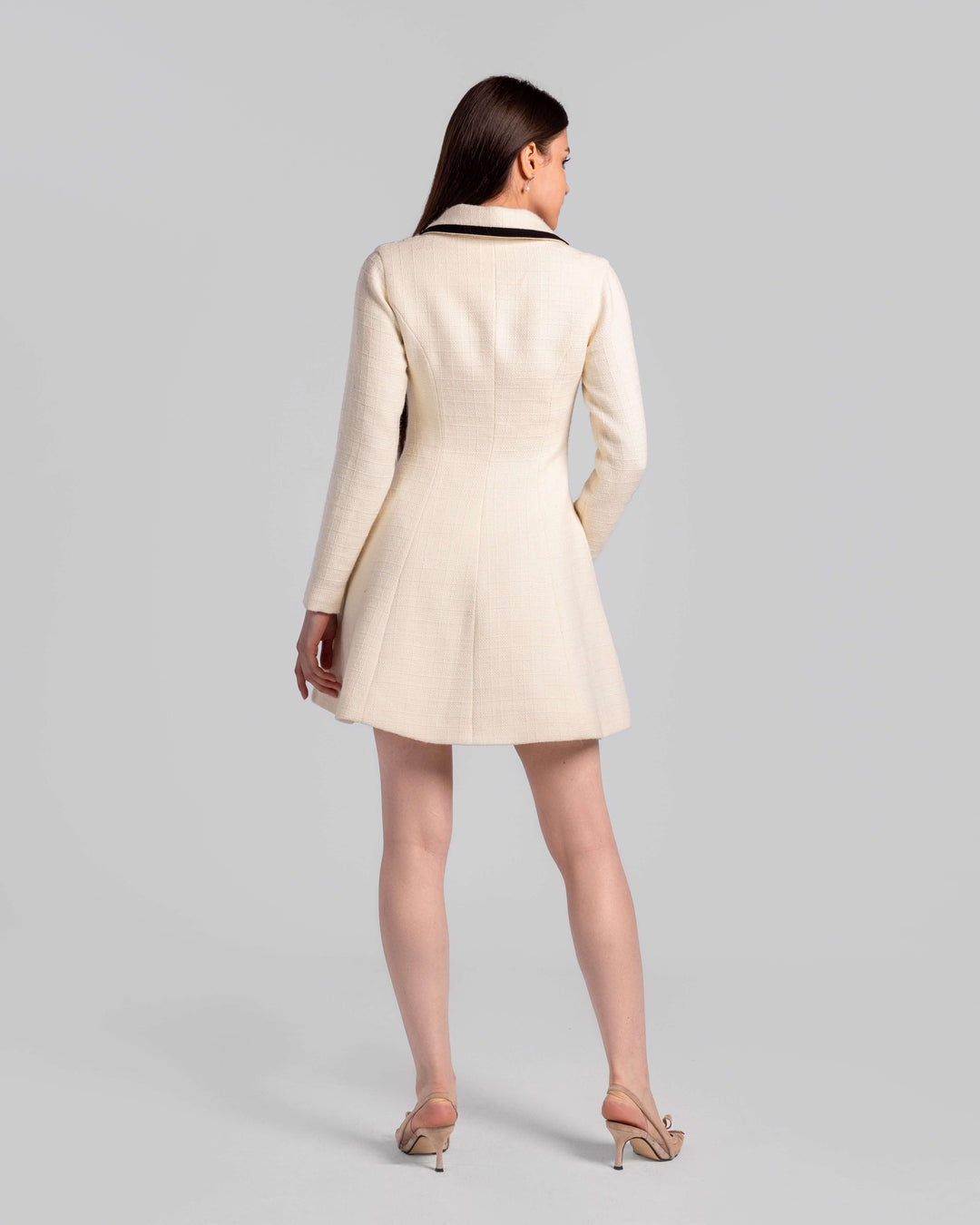 Tweed Elegance A-Line Dress