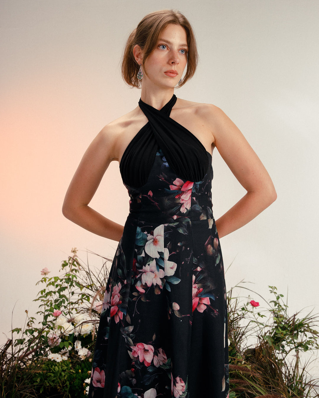 فستان بيلي الكتاني المزهر