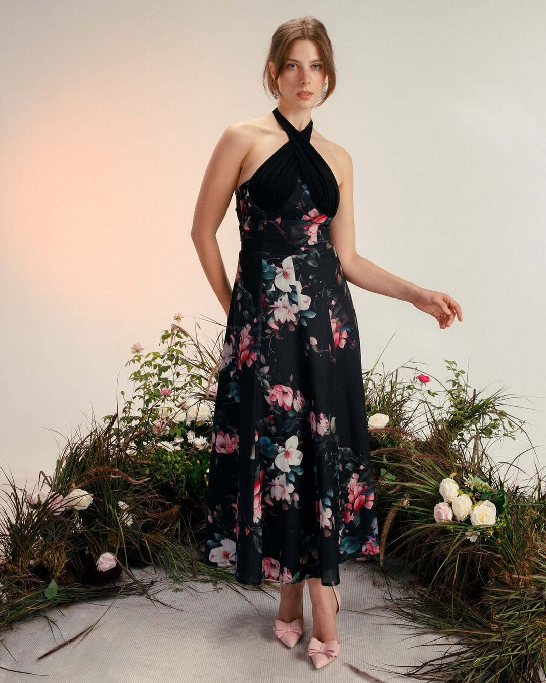 فستان بيلي الكتاني المزهر