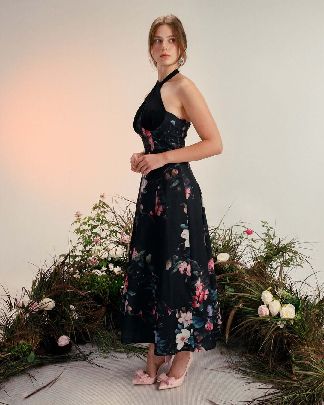 فستان بيلي الكتاني المزهر