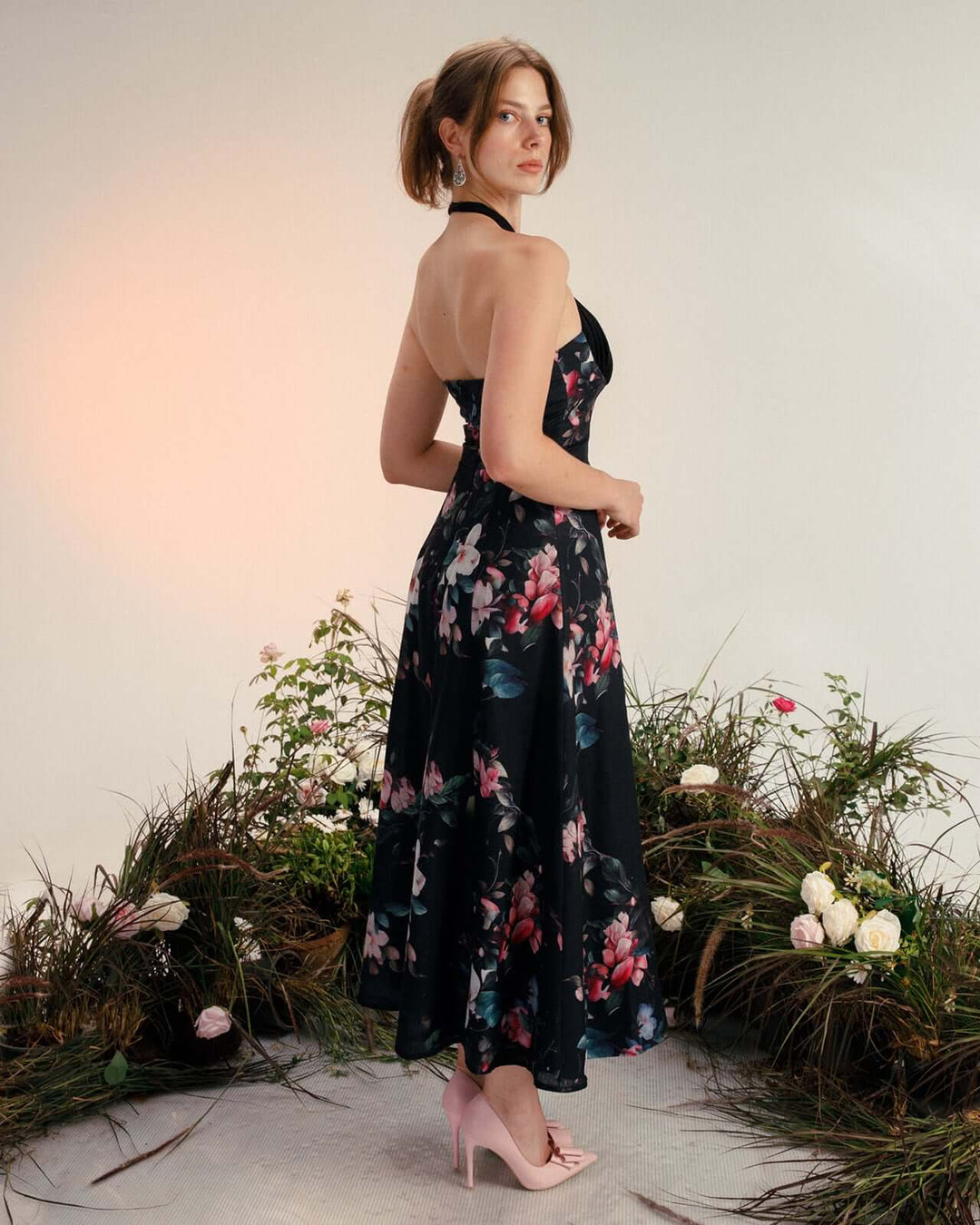 فستان بيلي الكتاني المزهر