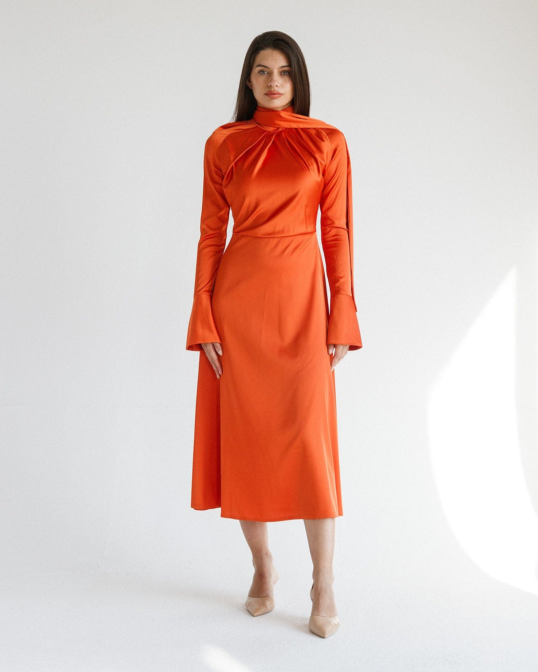 فستان ساتان روزارا