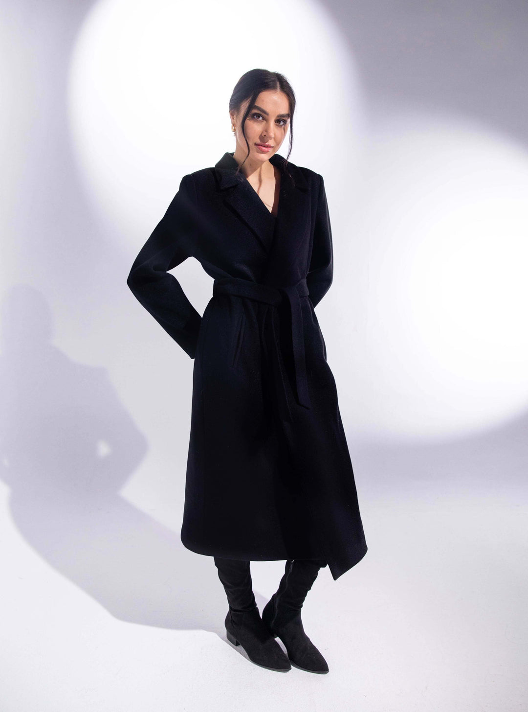 OVERSIZED LONG COAT WITH BELT