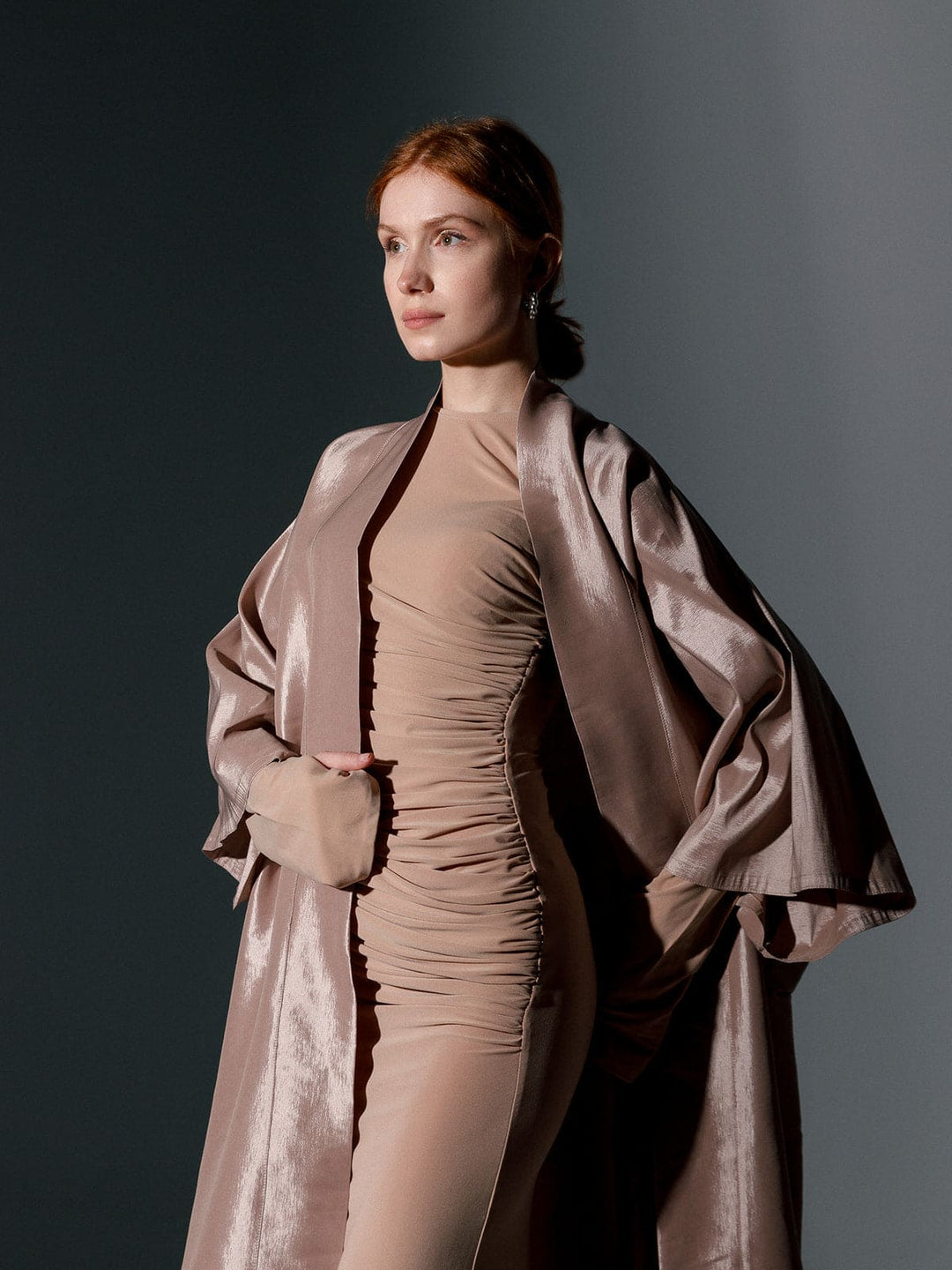 غطاء كيمونو واسع من الأورجانزا