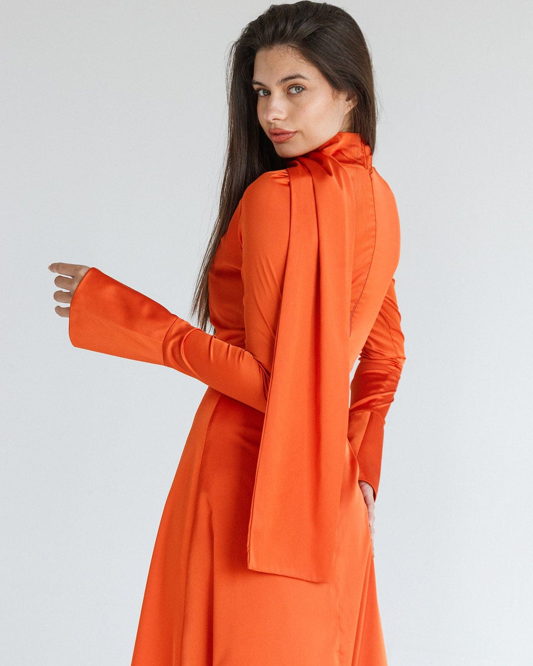 فستان ساتان روزارا