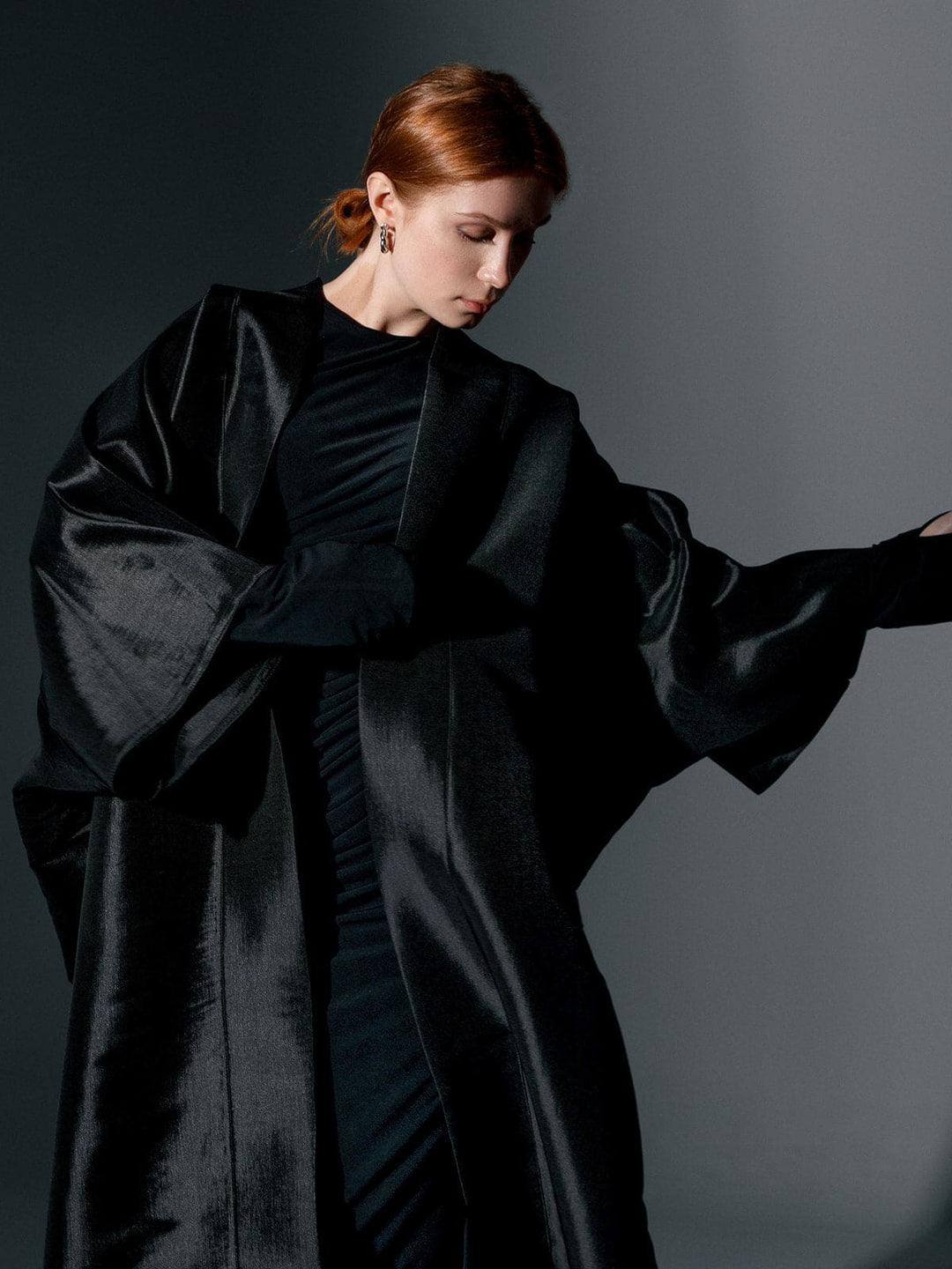 غطاء كيمونو واسع من الأورجانزا