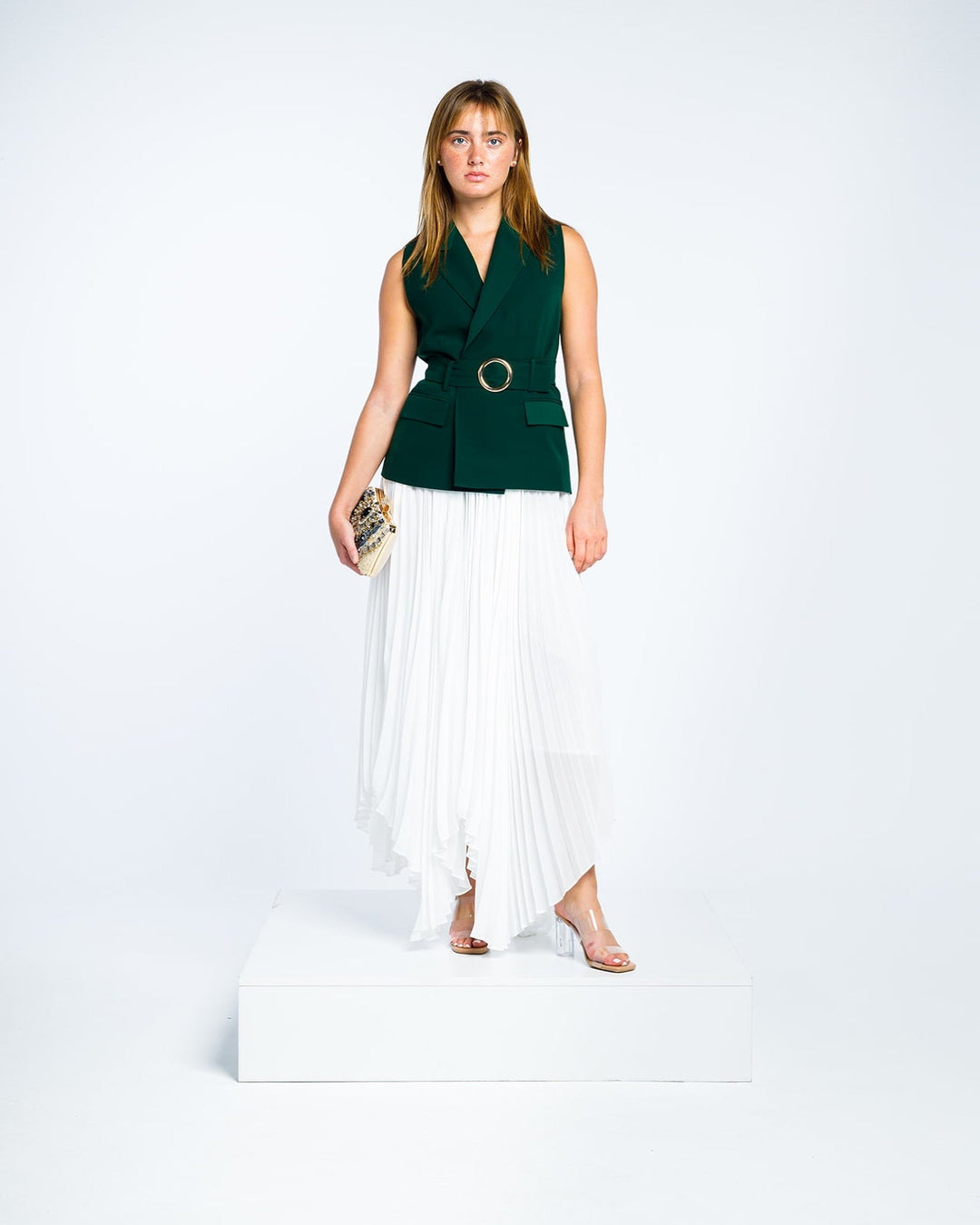 فستان سترة بخصر محزم