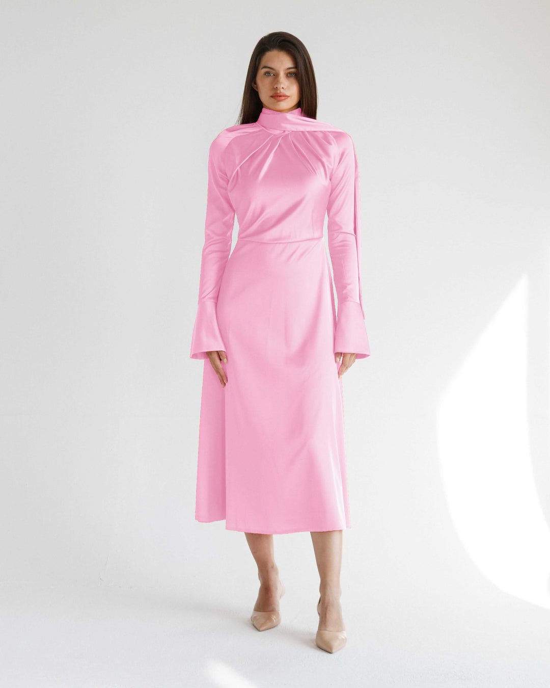 فستان ساتان روزارا