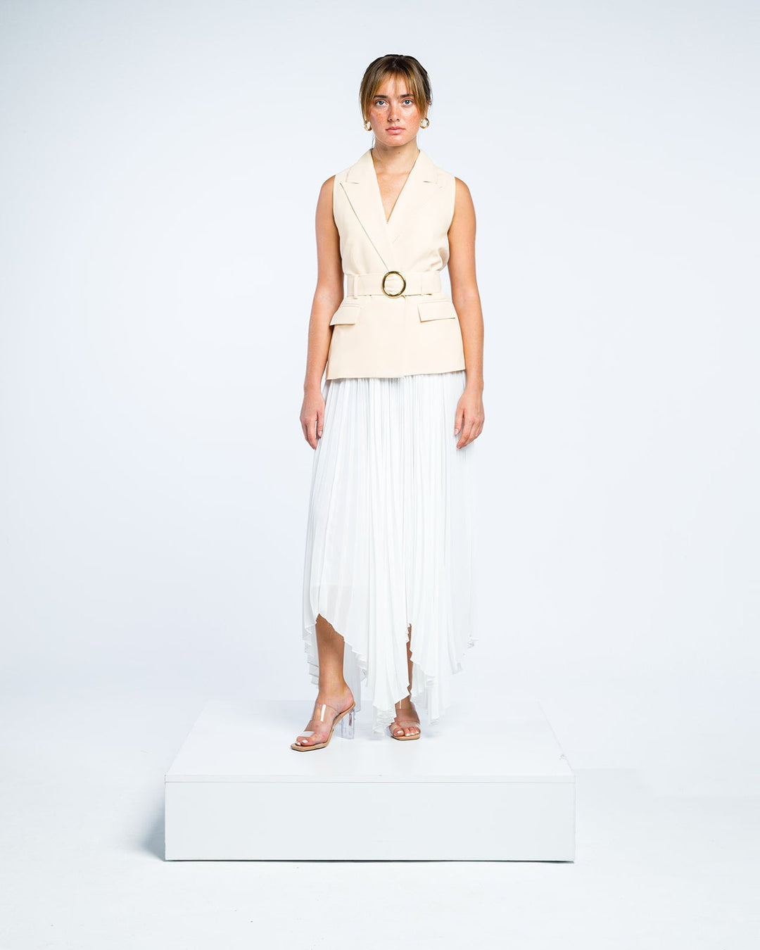 فستان سترة بخصر محزم