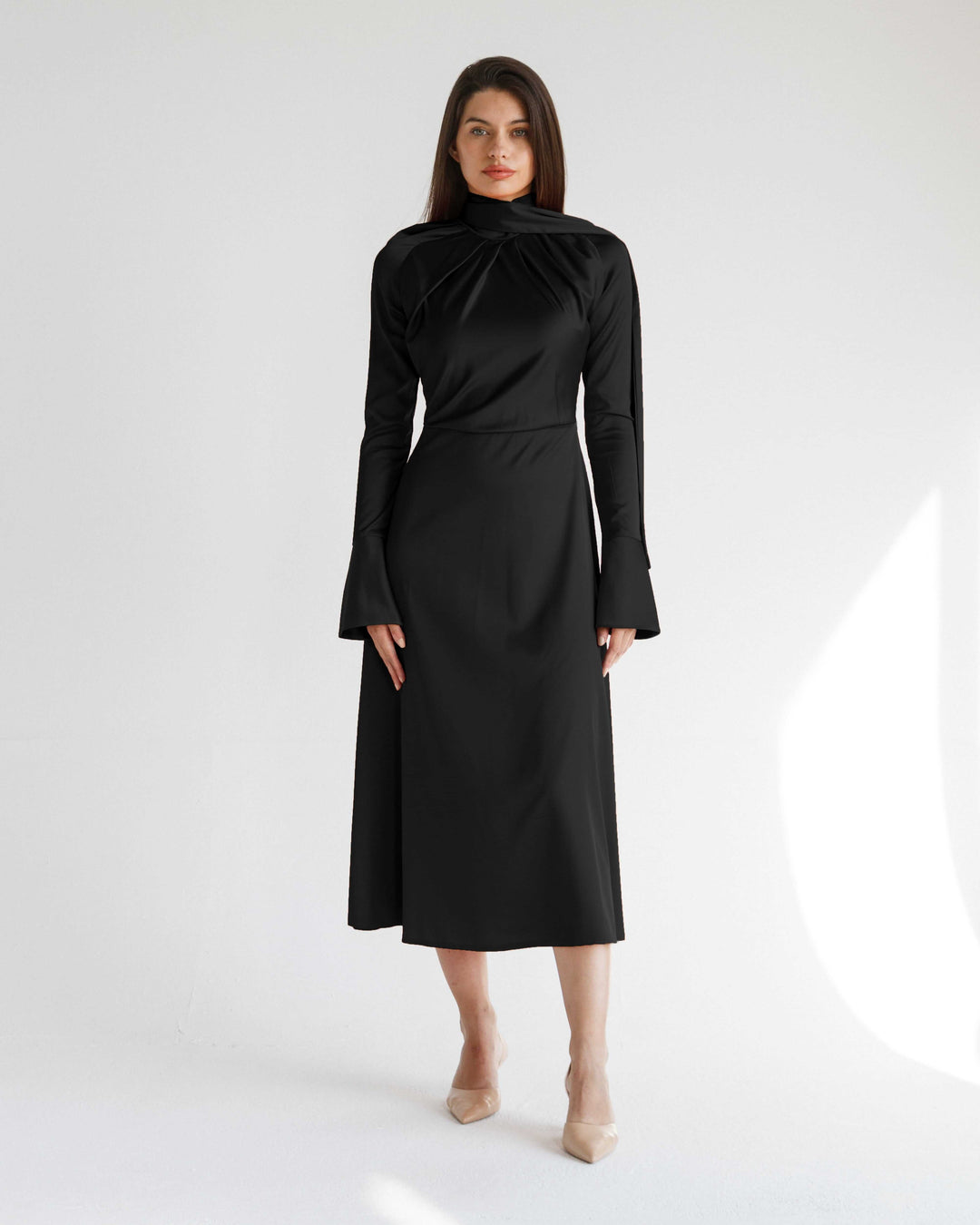 فستان ساتان روزارا