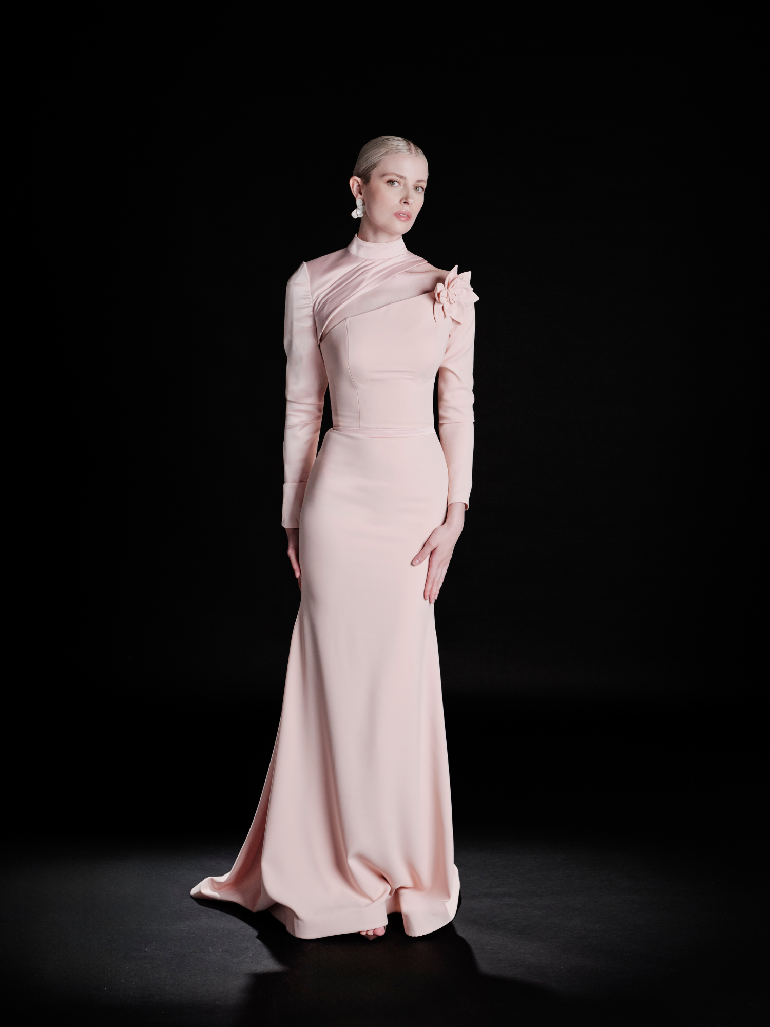 blush pink mermaid dress