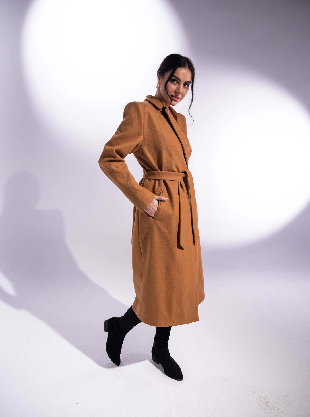 OVERSIZED LONG COAT WITH BELT