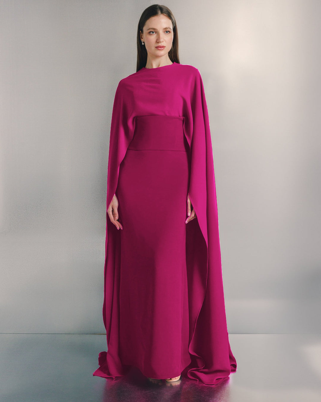 Veriana cape maxi dress