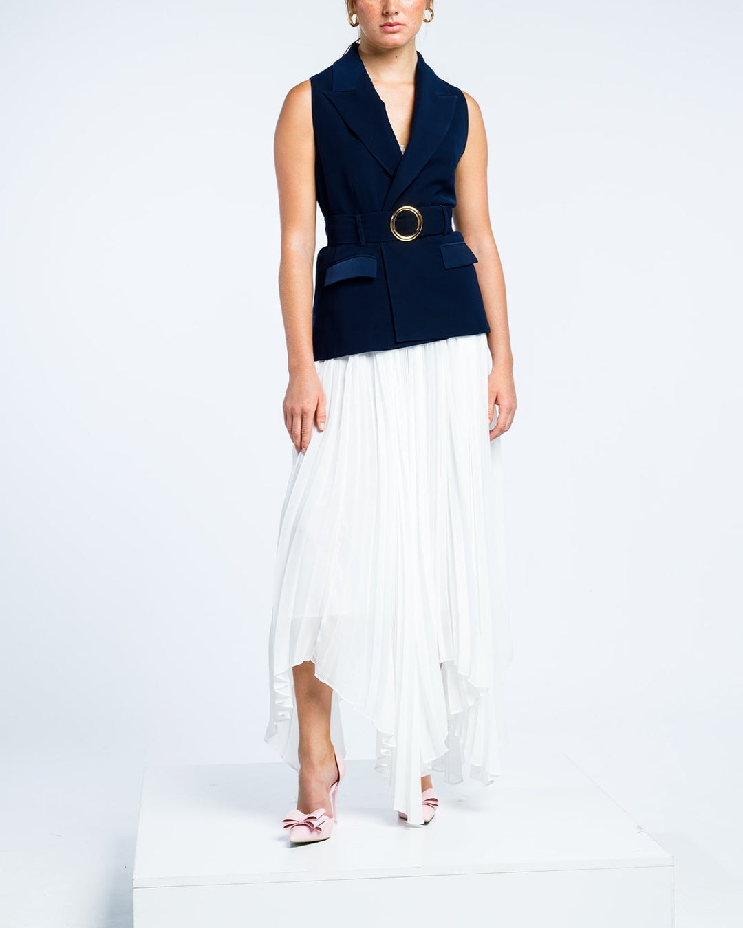 فستان سترة بخصر محزم