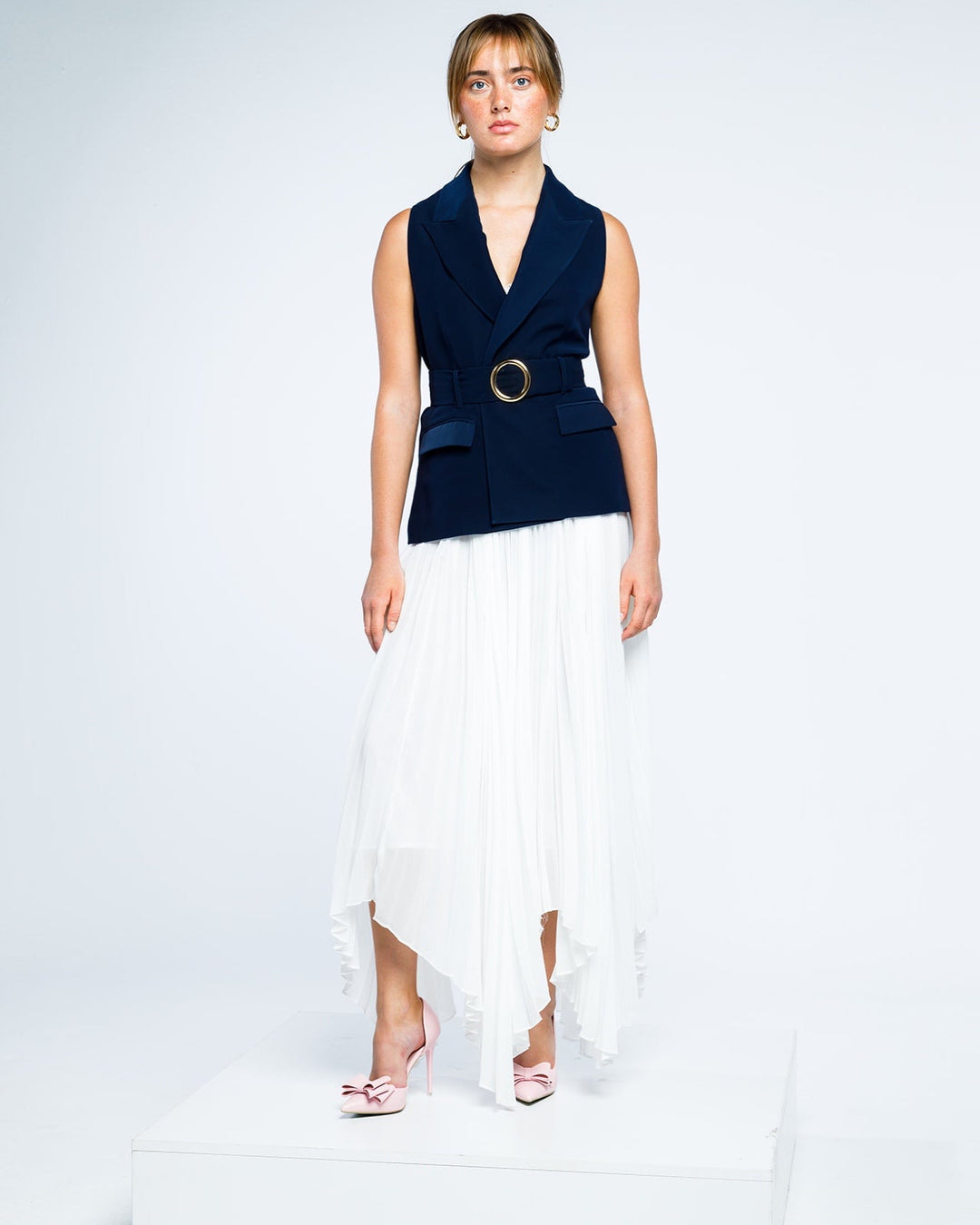 فستان سترة بخصر محزم