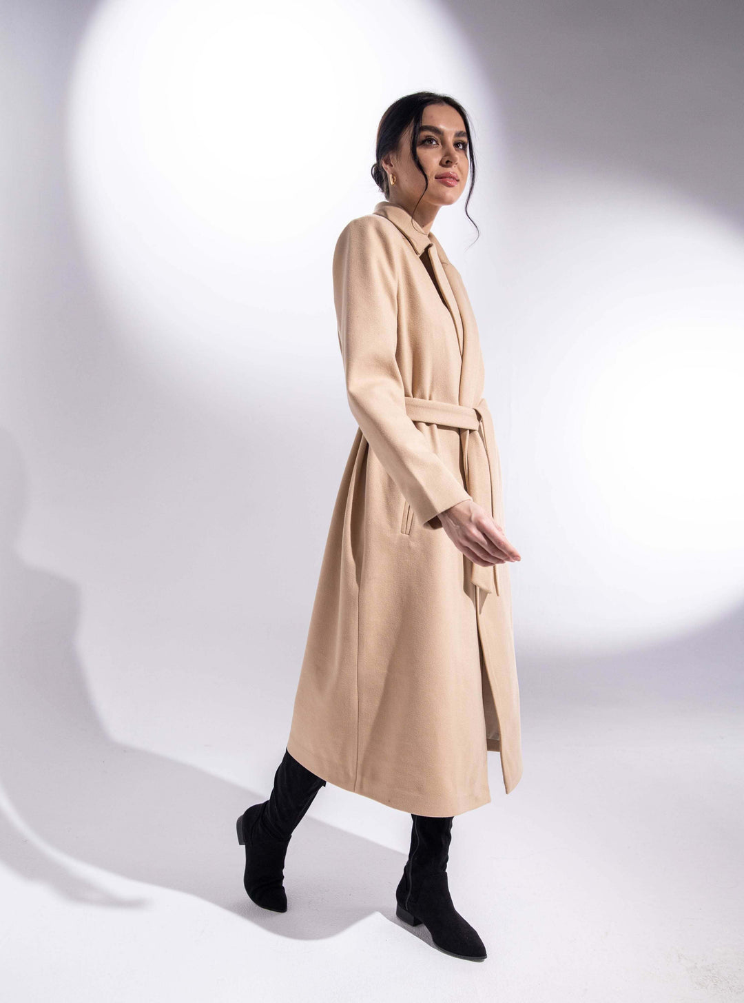 OVERSIZED LONG COAT WITH BELT