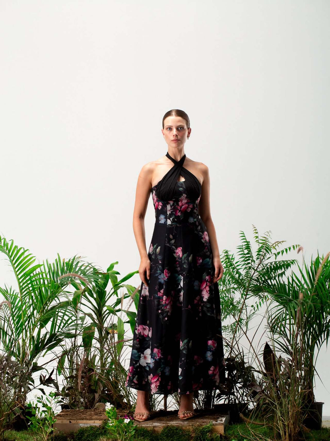 فستان بيلي الكتاني المزهر