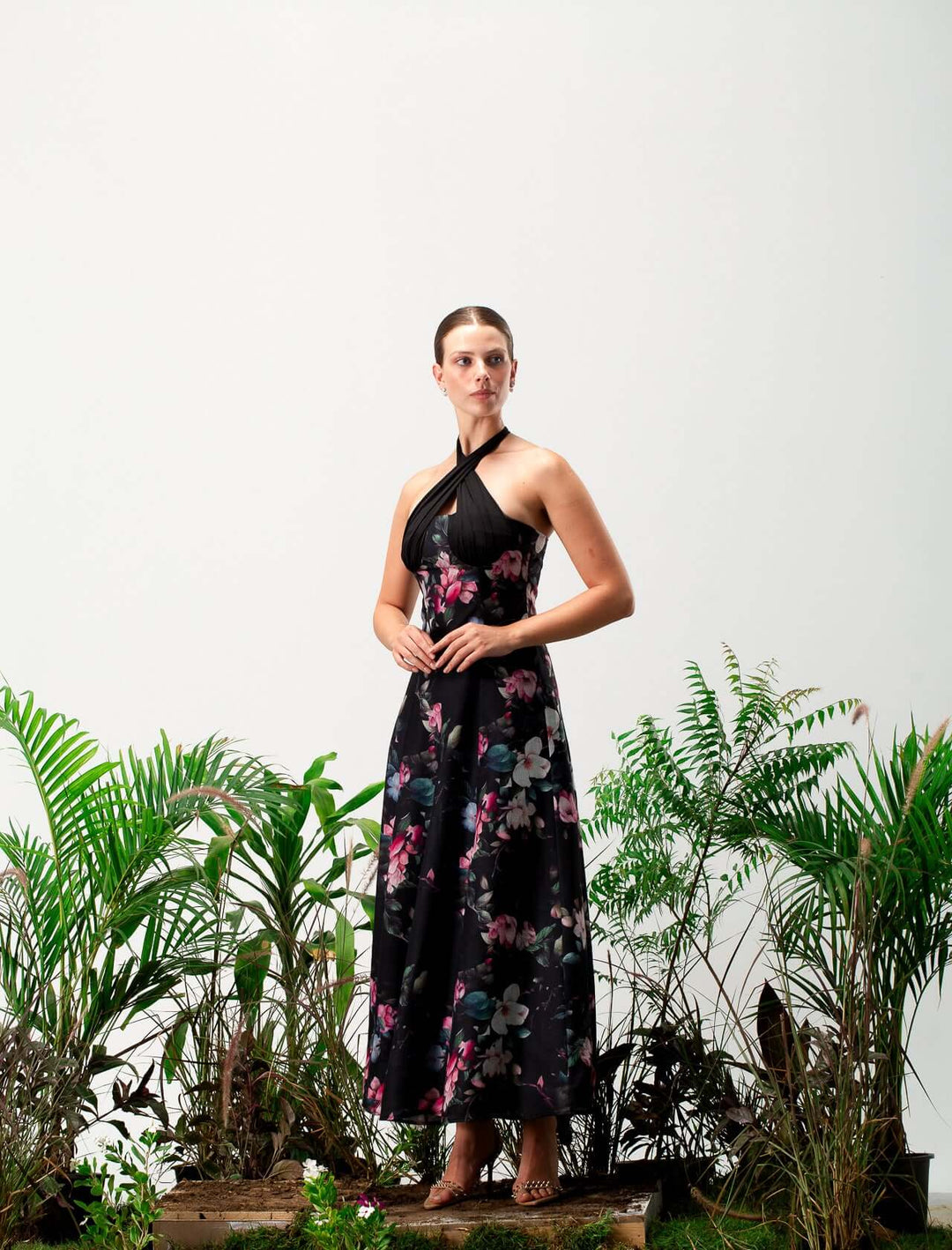 فستان بيلي الكتاني المزهر