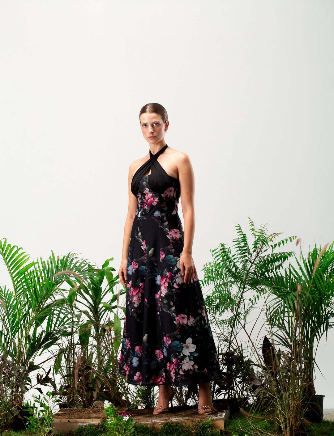 فستان بيلي الكتاني المزهر