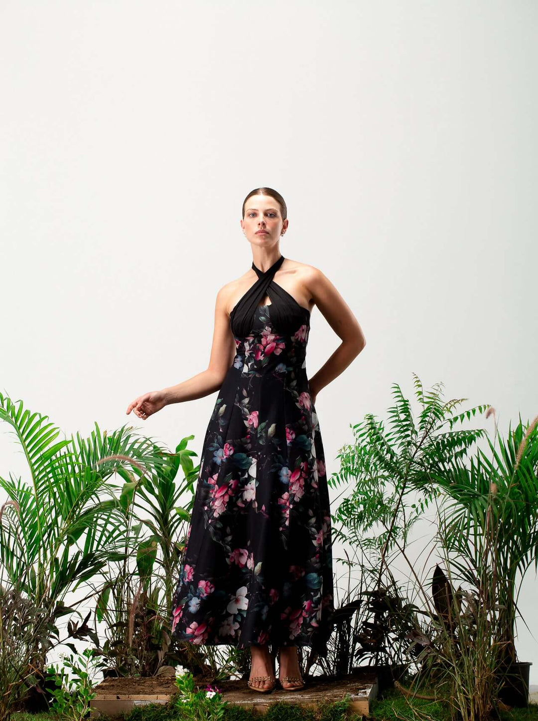 فستان بيلي الكتاني المزهر