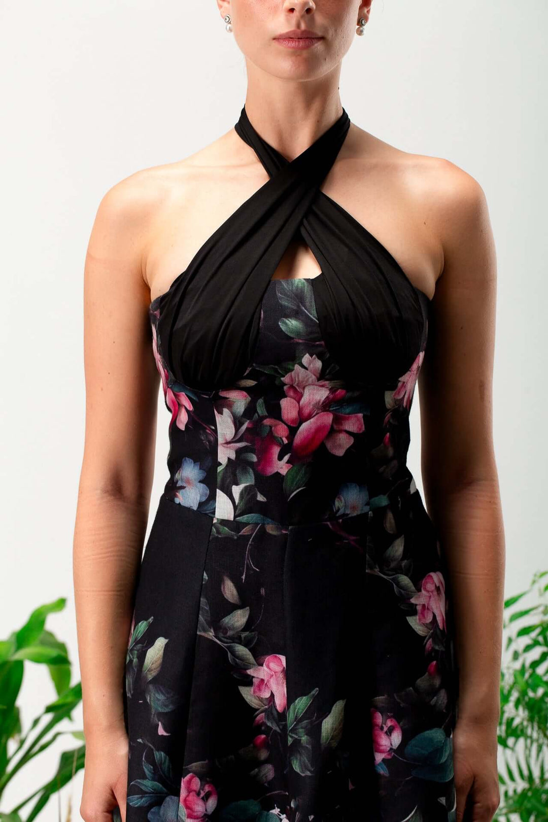 فستان بيلي الكتاني المزهر