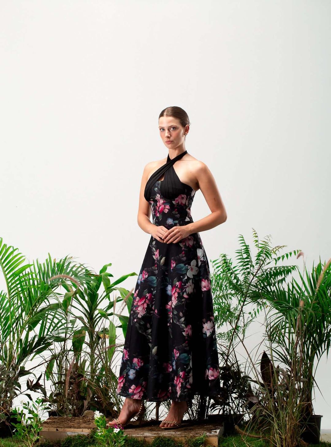 فستان بيلي الكتاني المزهر