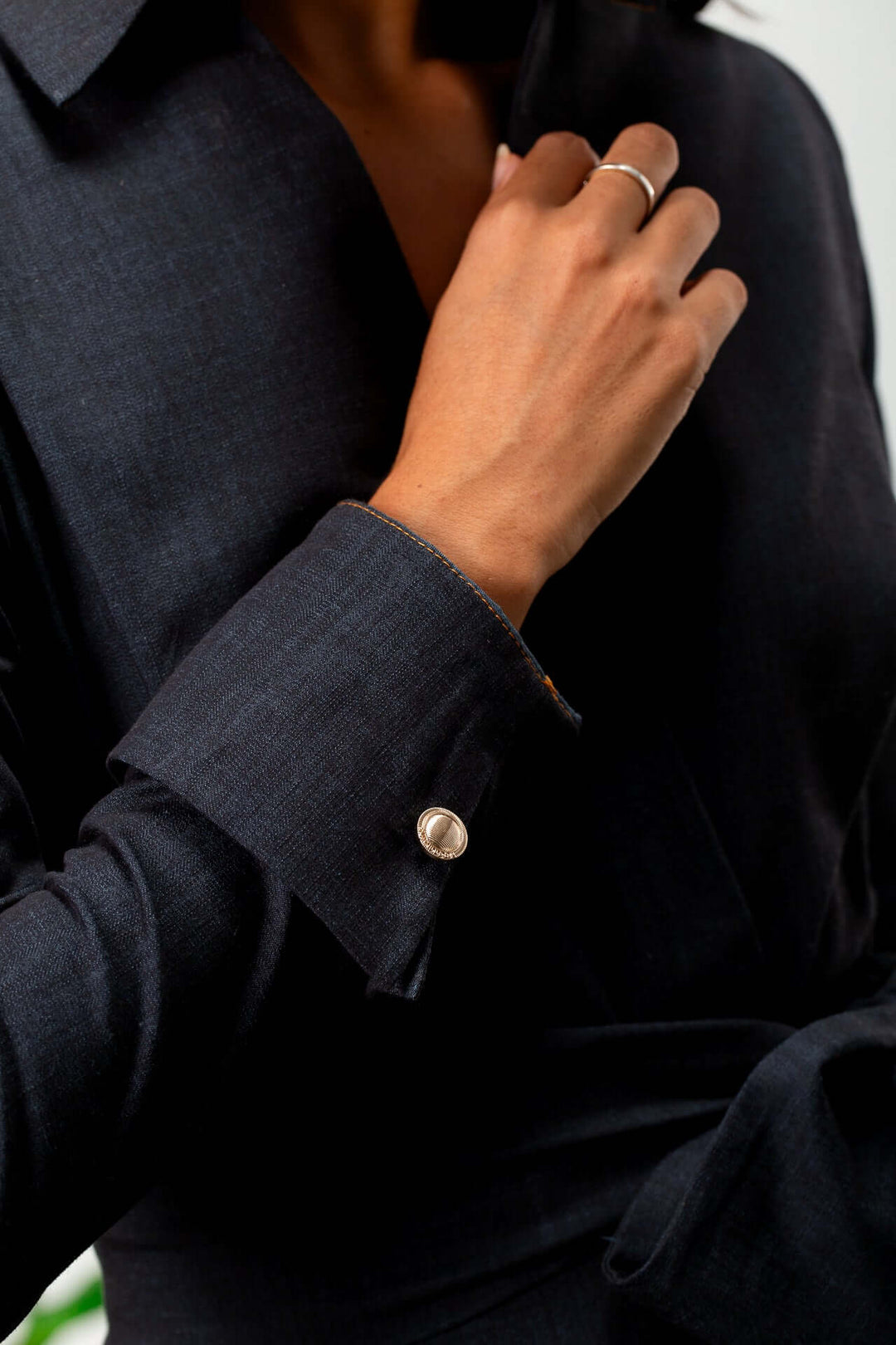 Noir Denim Wrap Dress