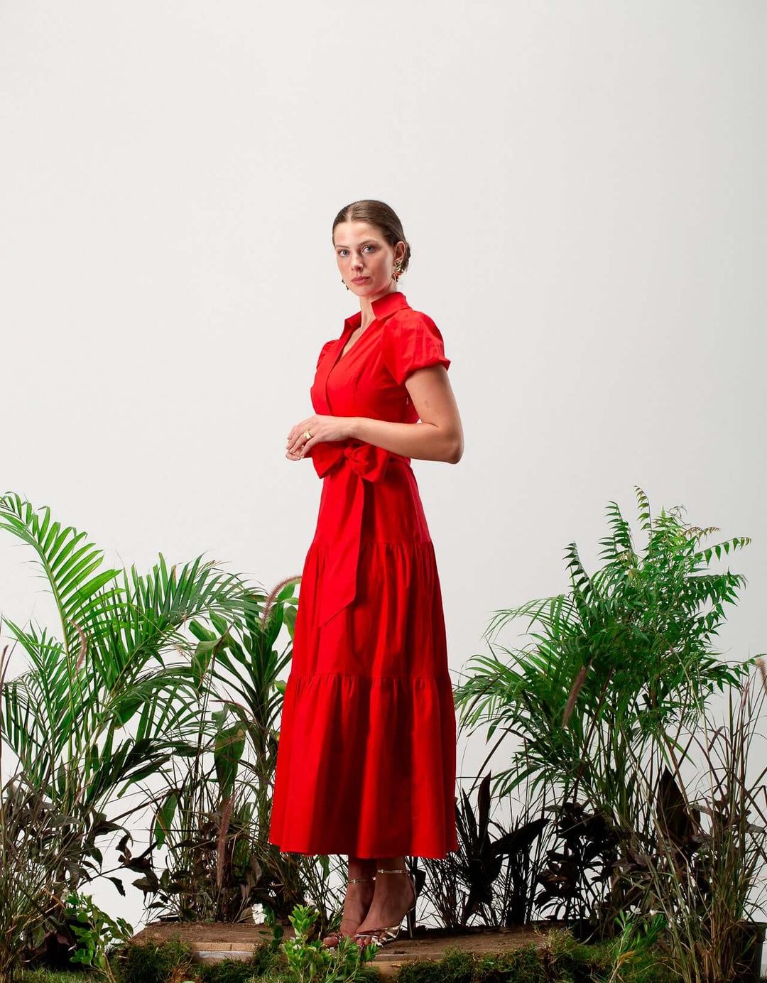 فستان بوبلين سكارلت