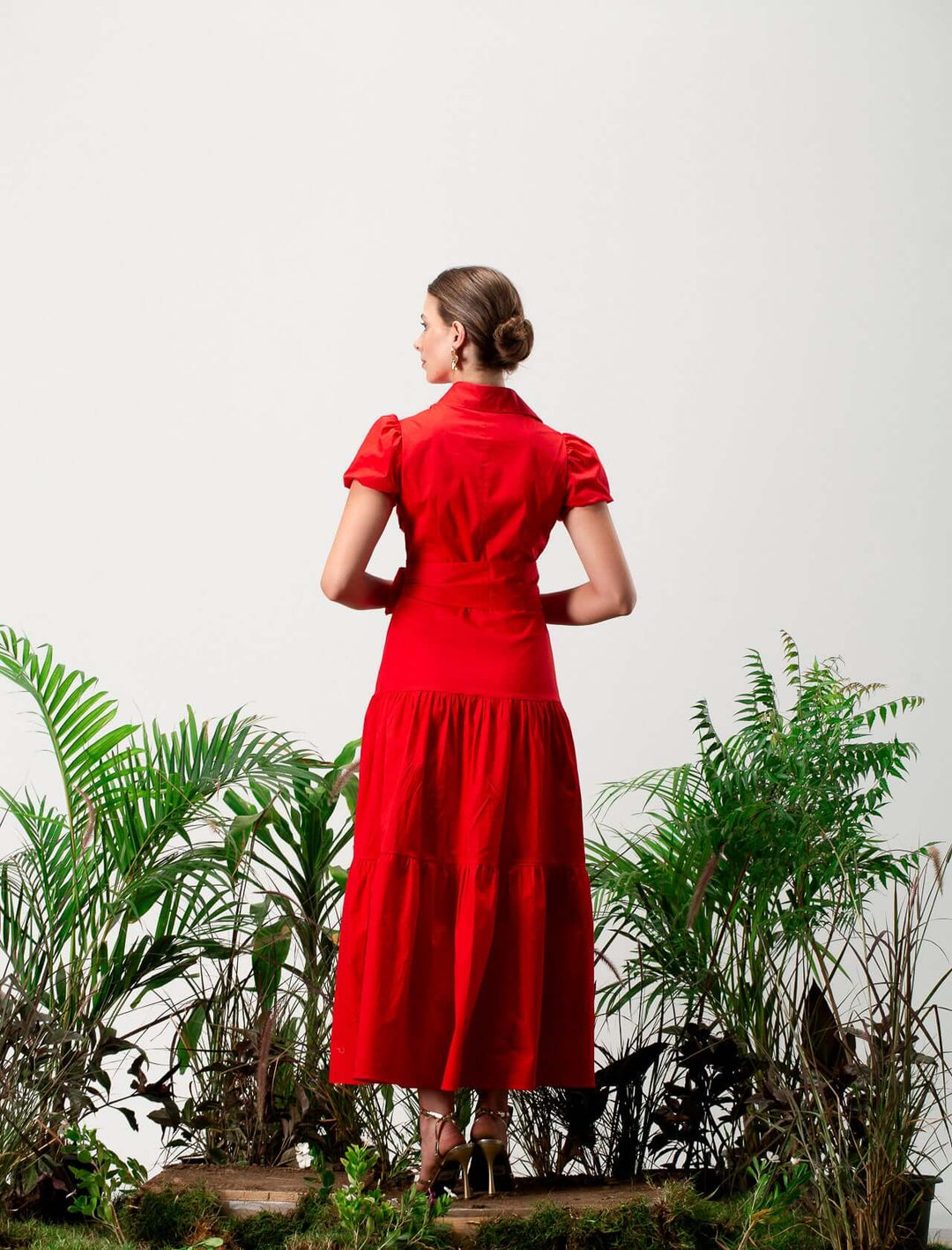 فستان بوبلين سكارلت