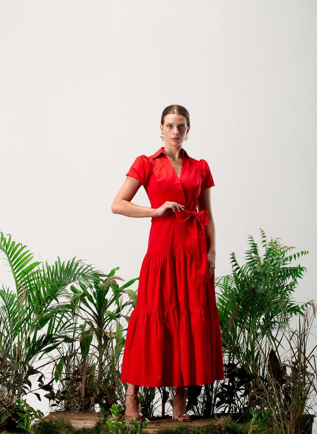 فستان بوبلين سكارلت