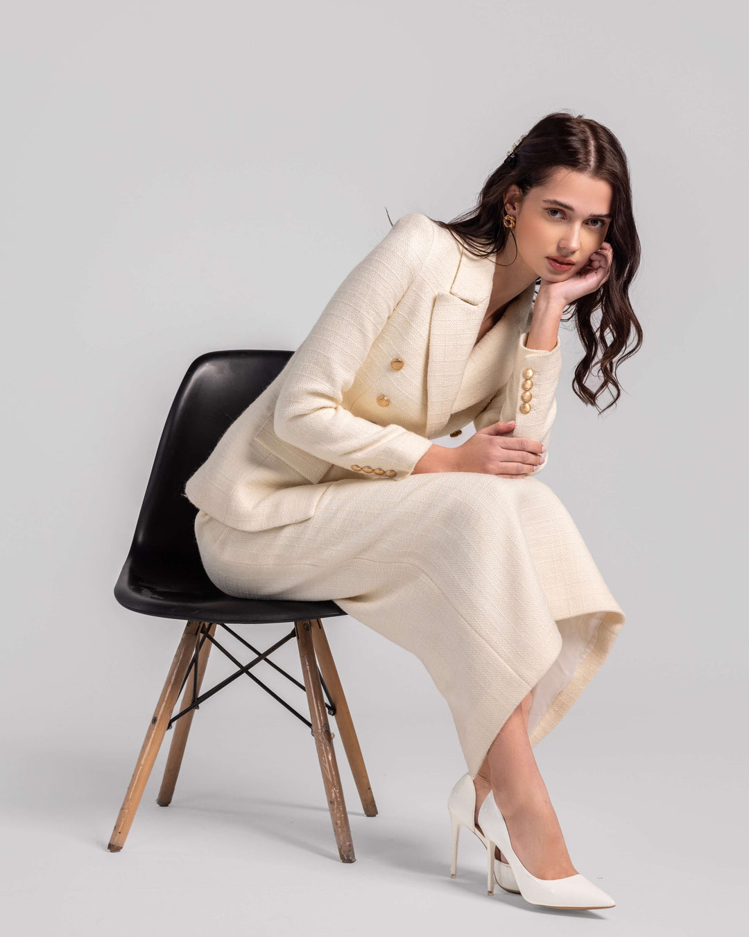 بليزر مزدوج الصدر من التويد