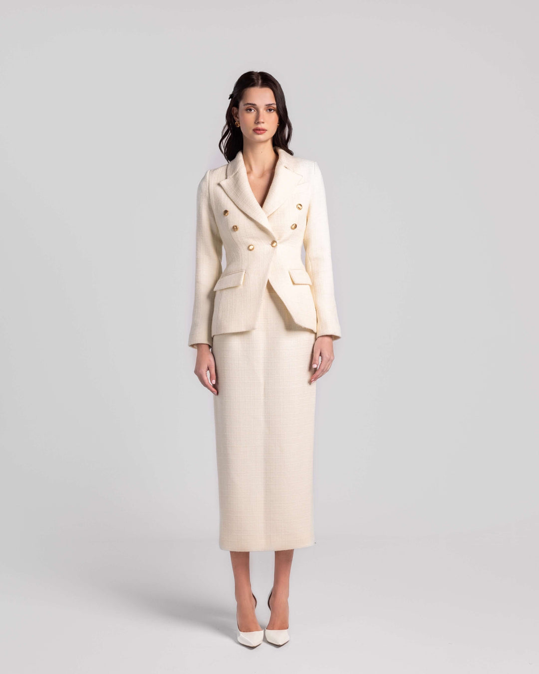 بليزر مزدوج الصدر من التويد