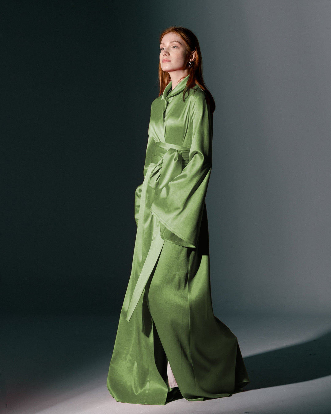 ROSANA LONG SATIN KIMONO