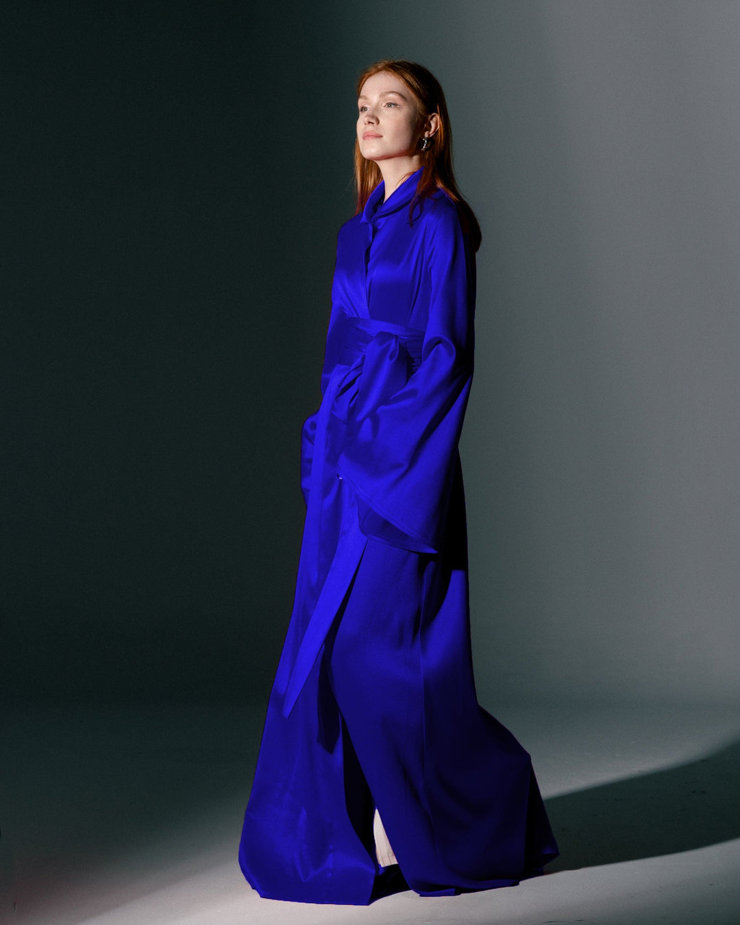 ROSANA LONG SATIN KIMONO