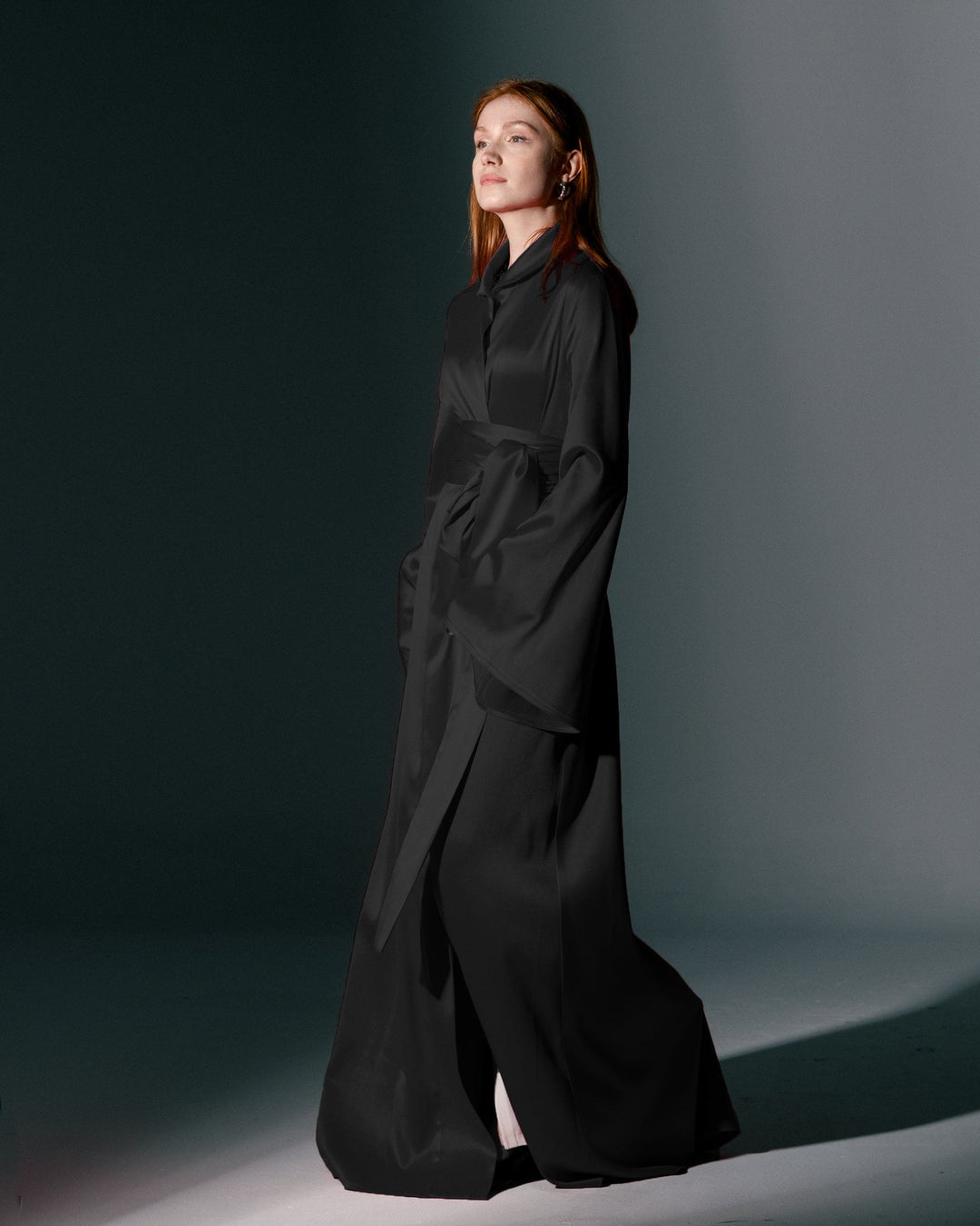 ROSANA LONG SATIN KIMONO