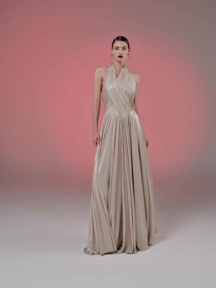 Beige sleeveless dress