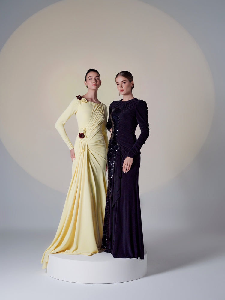 yellow maxi dress for wedding