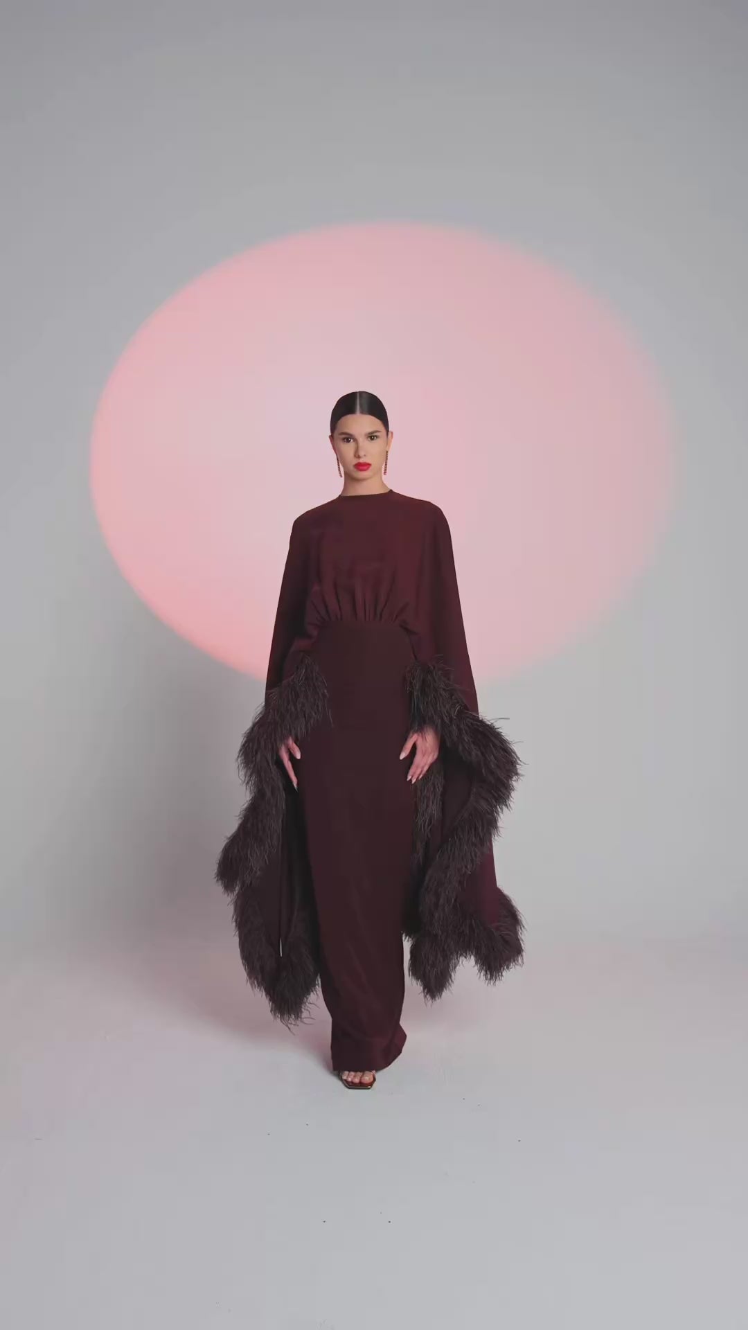 brown velvet dress long sleeve